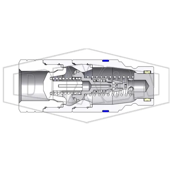 HTE-Series Correct Connect® Under Pressure Flush Face Female Plug CAD 