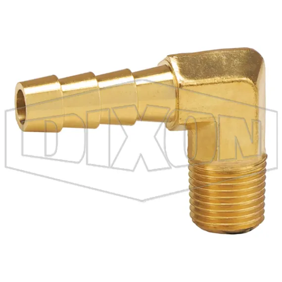 Male NPTF x Hose Barb 90° Elbow