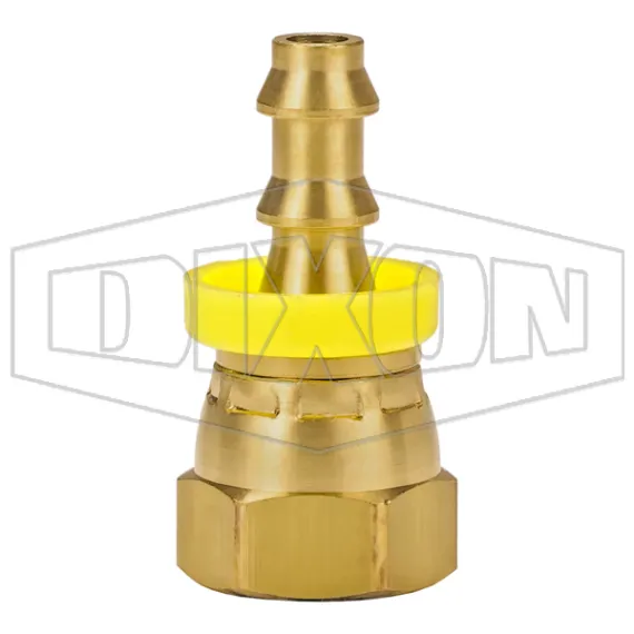 Female NPSM Swivel x Push-on Hose Barb Ball Seat