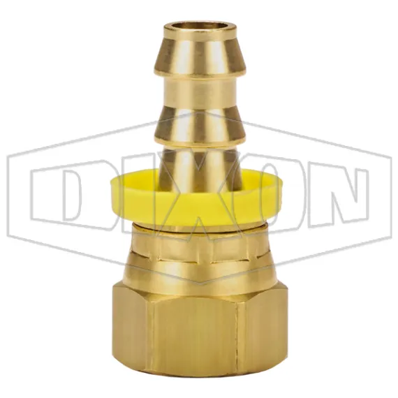 Female NPSM Swivel x Push-on Hose Barb Ball Seat