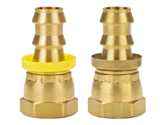 Female NPSM Swivel x Push-on Hose Barb Ball Seat