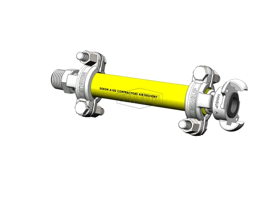 a102 contractors yellow air hose - whip hose assembly