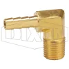 Male NPTF x Hose Barb 90° Elbow