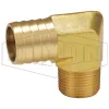 Male NPTF x Hose Barb 90° Elbow