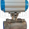 Pneumatically Actuated 3 Piece Locking Stainless Steel Ball Valve BSP