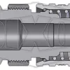 dix-lock n-series interchange male head x male threaded safety-lock end plug